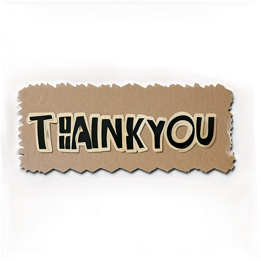 Kraft Paper Thank You Stickers Png Drv29