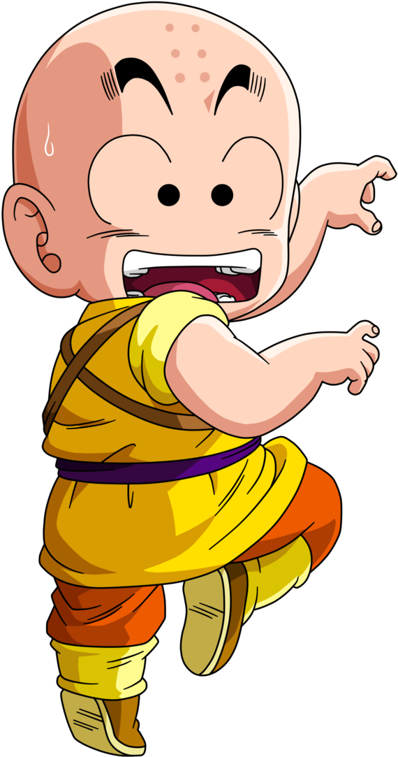 Krillin Animated Character Running