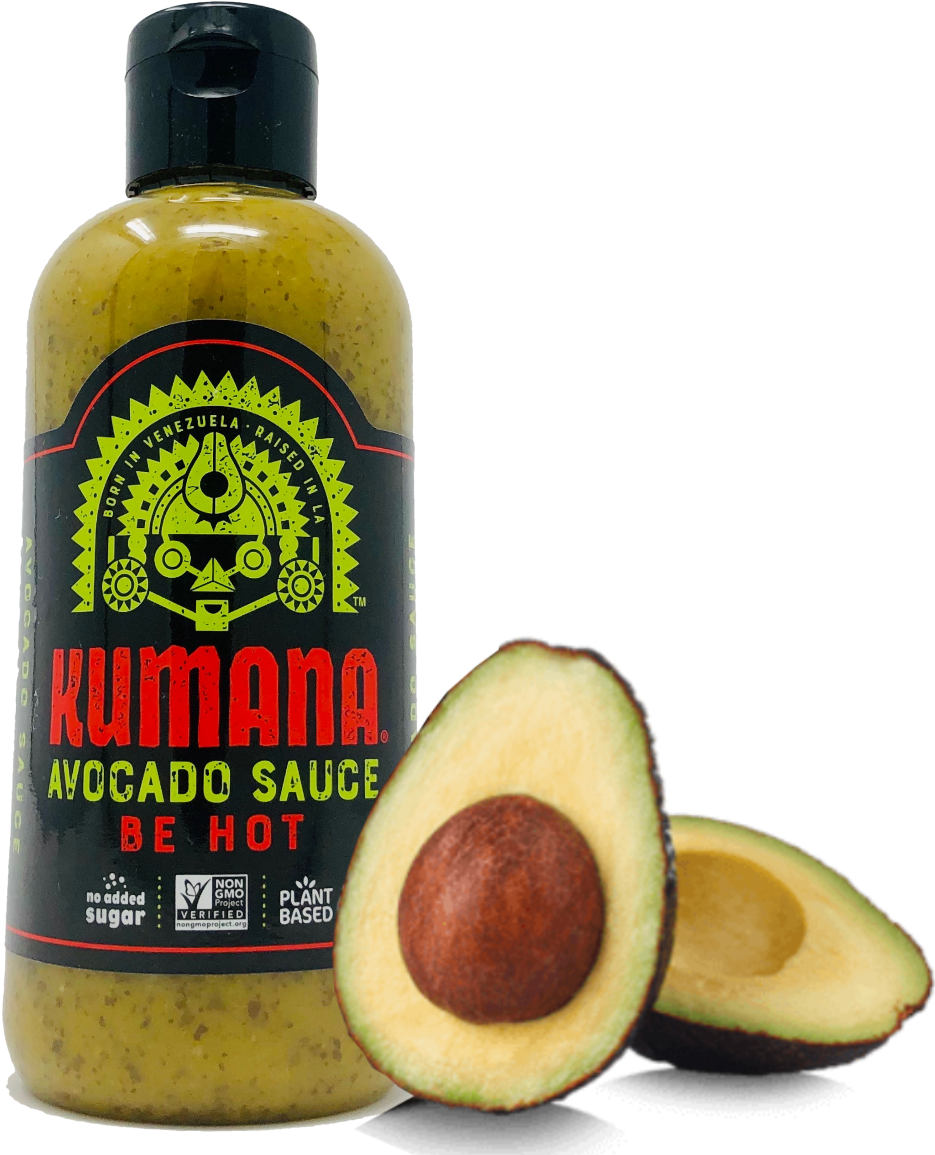 Kumana Avocado Sauce Bottle With Fresh Avocado