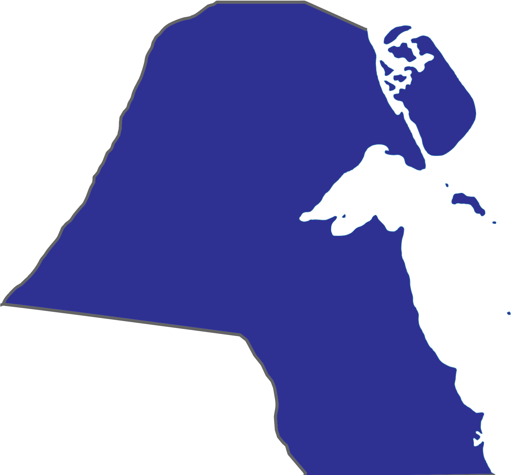 Kuwait Map Outline