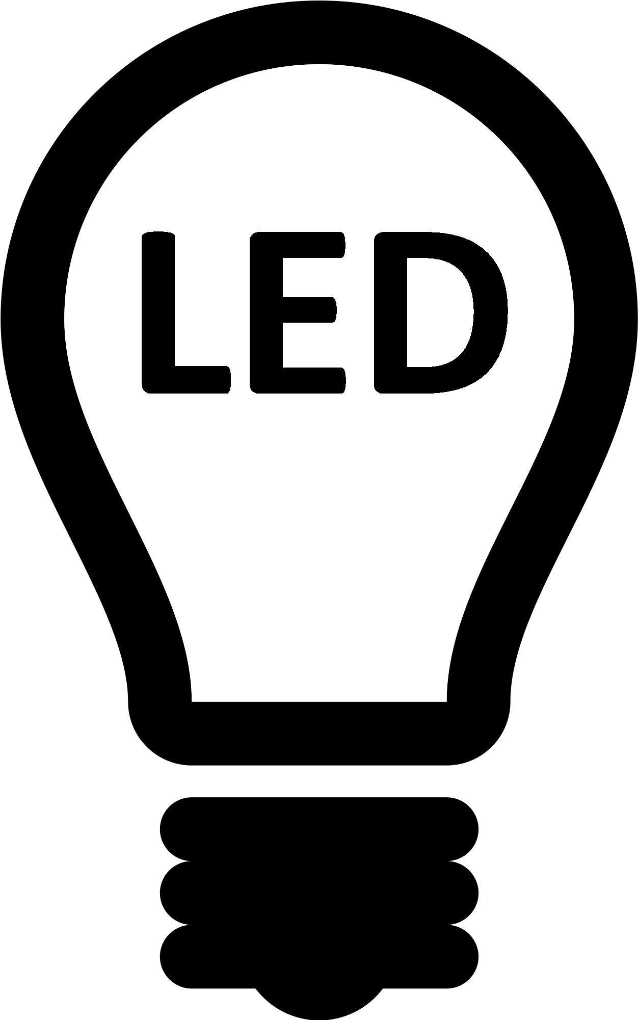 L E D Light Bulb Icon