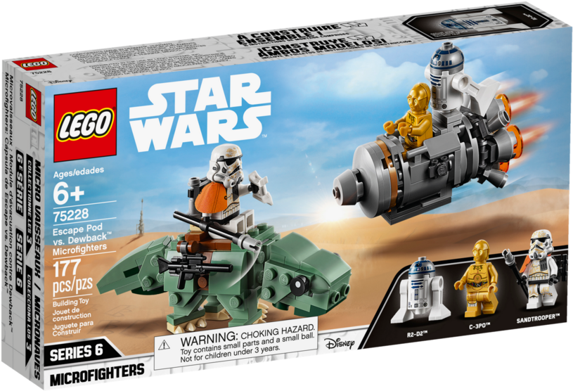 L E G O Star Wars Escape Podvs Dewback Microfighters Set