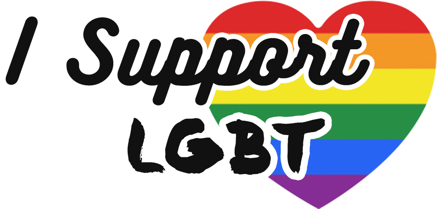 L G B T Support Heart Graphic