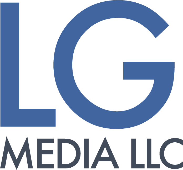 L G Media L L C Logo Blue