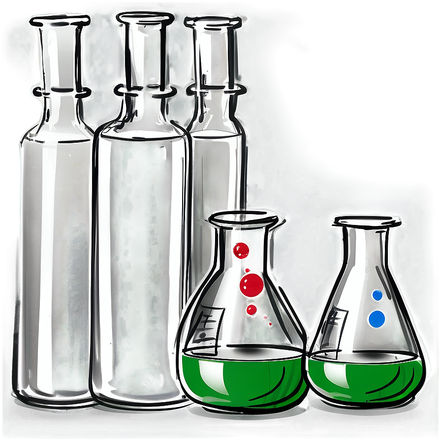 Laboratory Flask Sketch Png 06122024