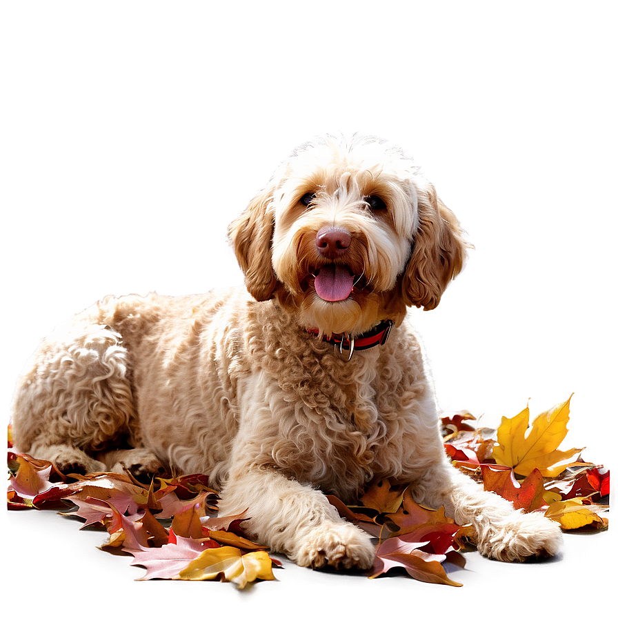 Labradoodle In Autumn Leaves Png Ihy24