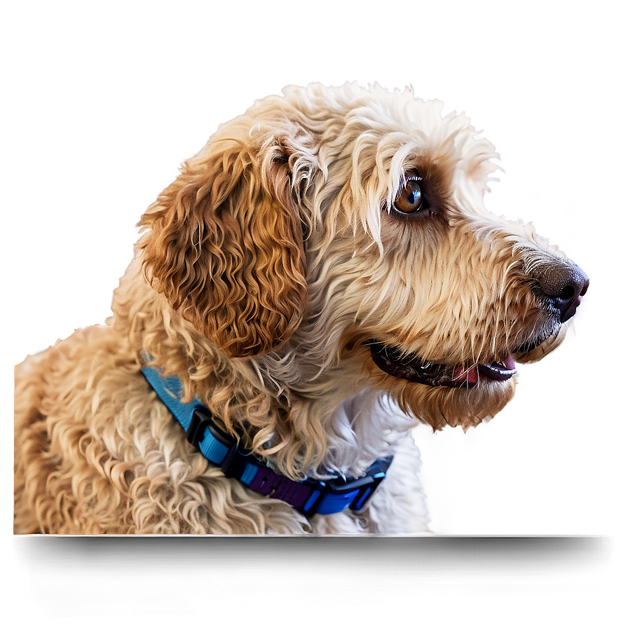 Labradoodle Waiting For Walk Png Plm53