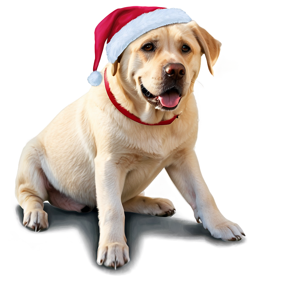 Labrador At Christmas Png Ixj12