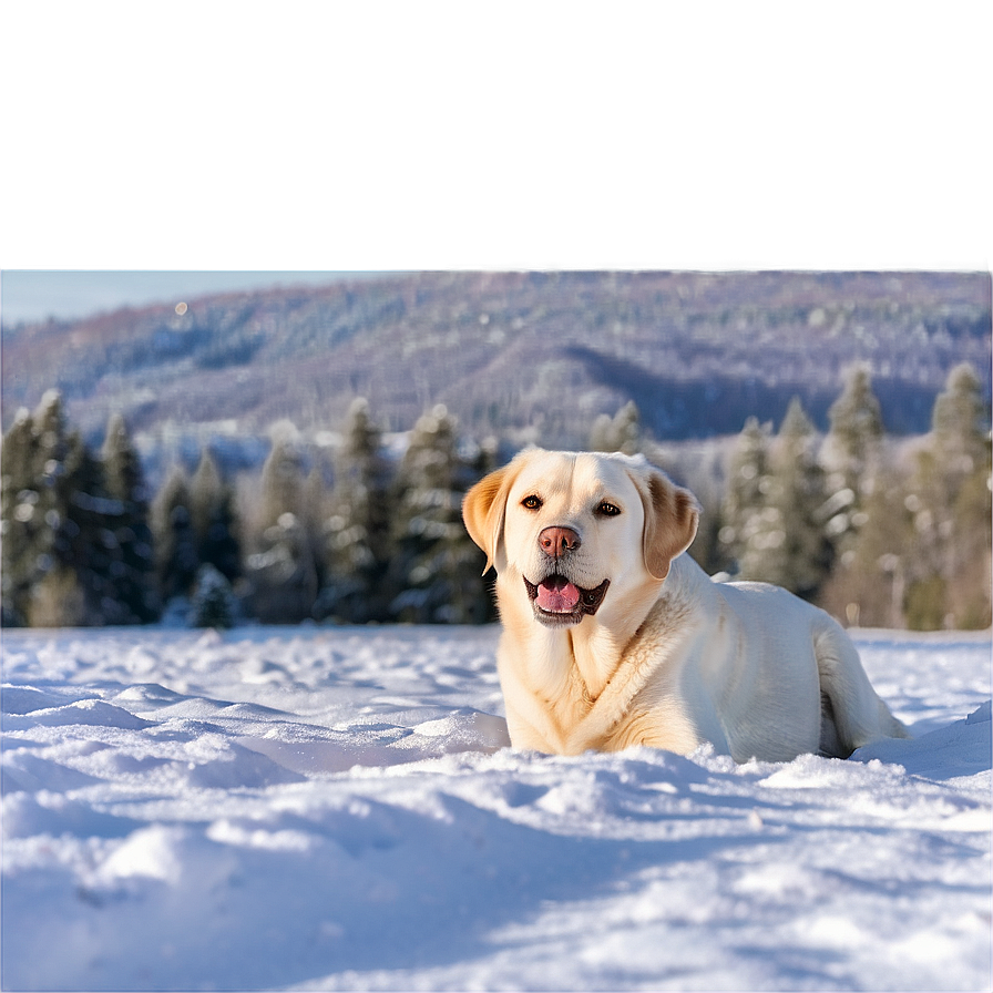 Labrador In Snow Png 06232024