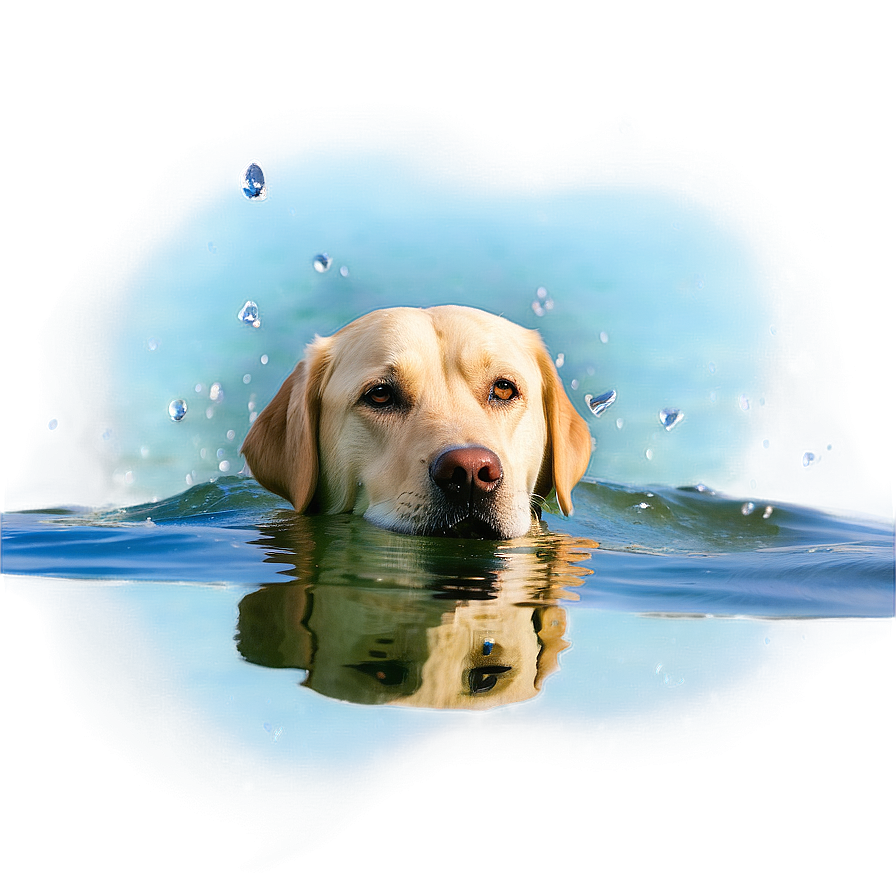 Labrador In Water Png 94