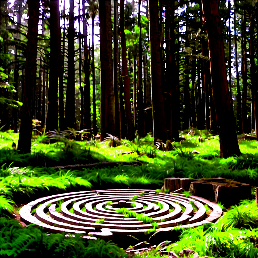 Labyrinth In Forest Setting Png Smp