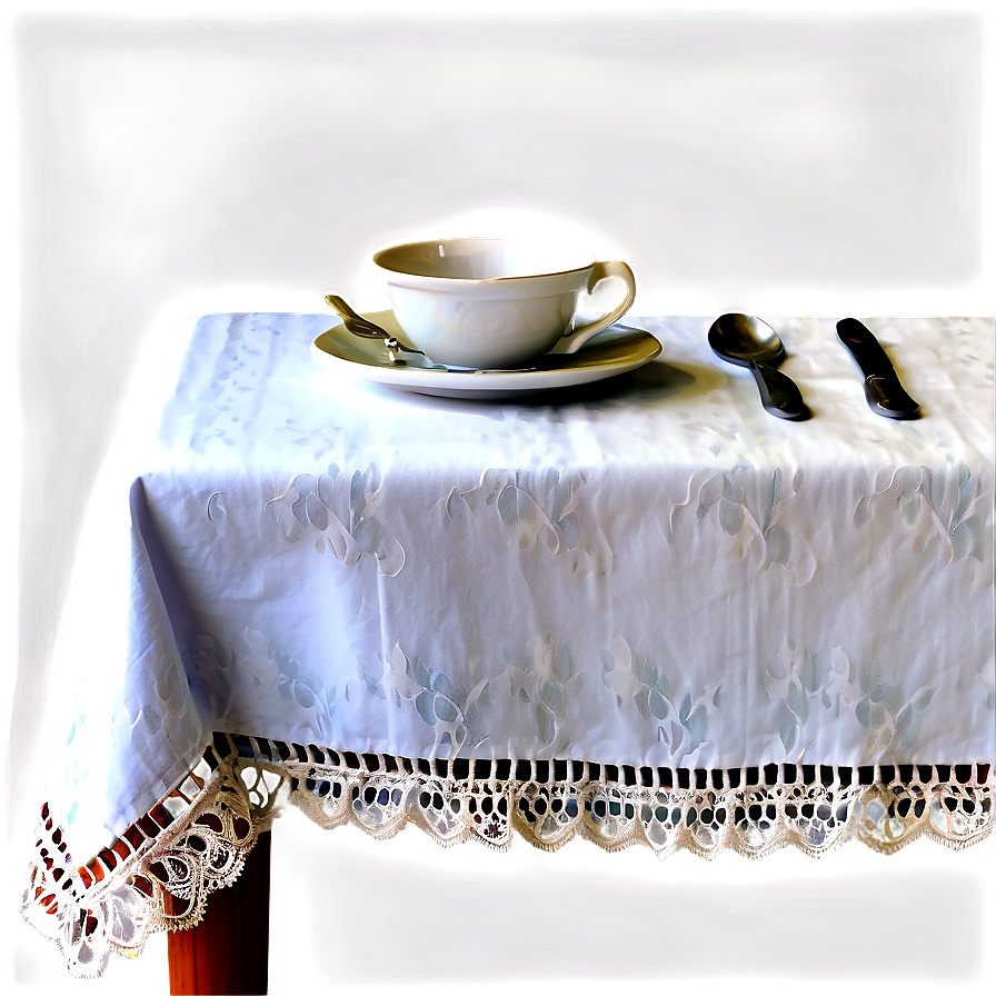 Lace Border Table Cloth Png Fuv