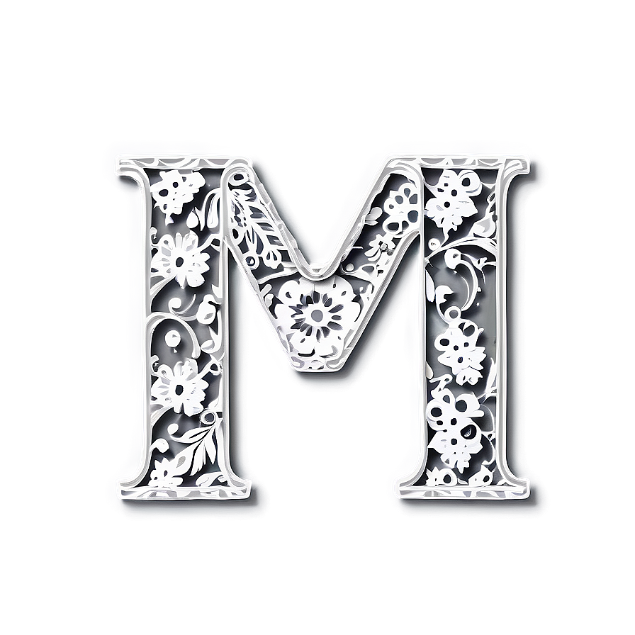 Lace Letter M Png 10