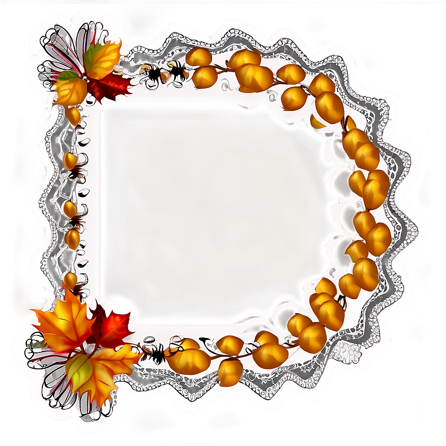 Lace Pattern Thanksgiving Border Png Fxp