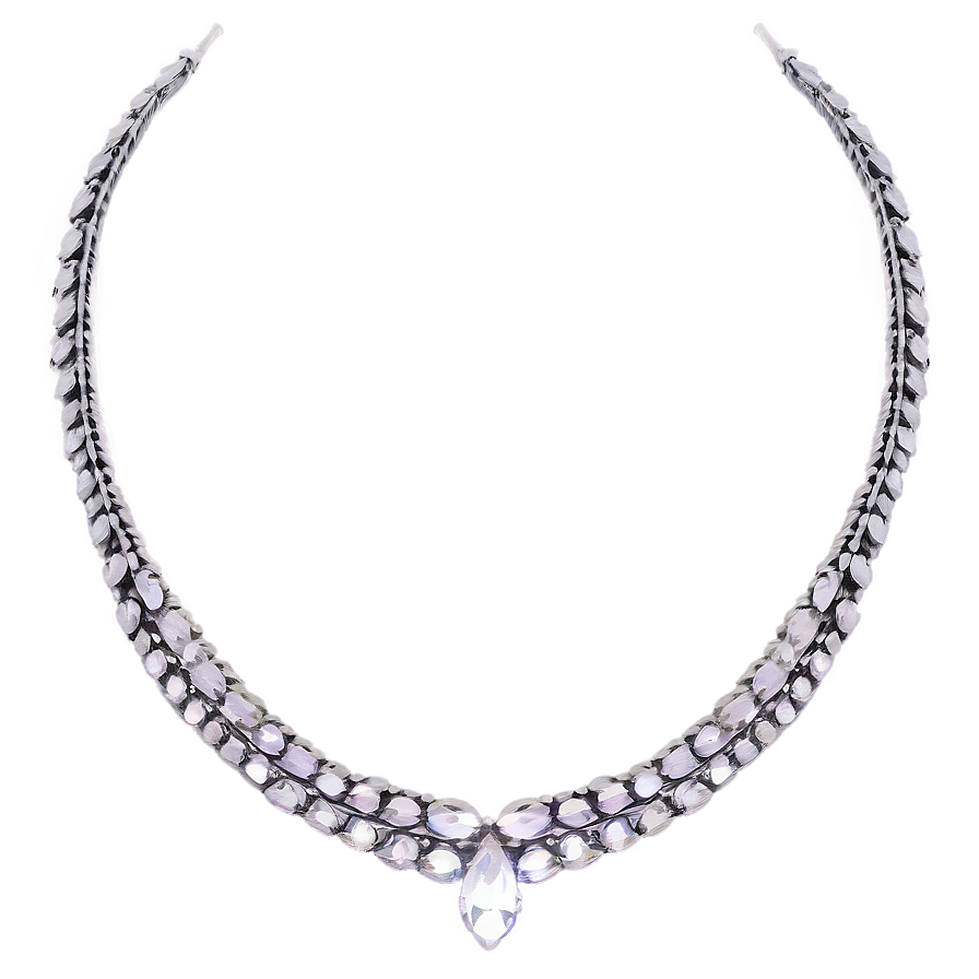 Ladies Silver Necklace Png 06282024