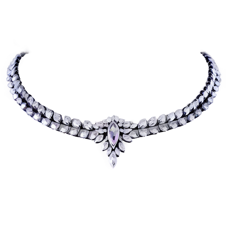 Ladies Silver Necklace Png 32