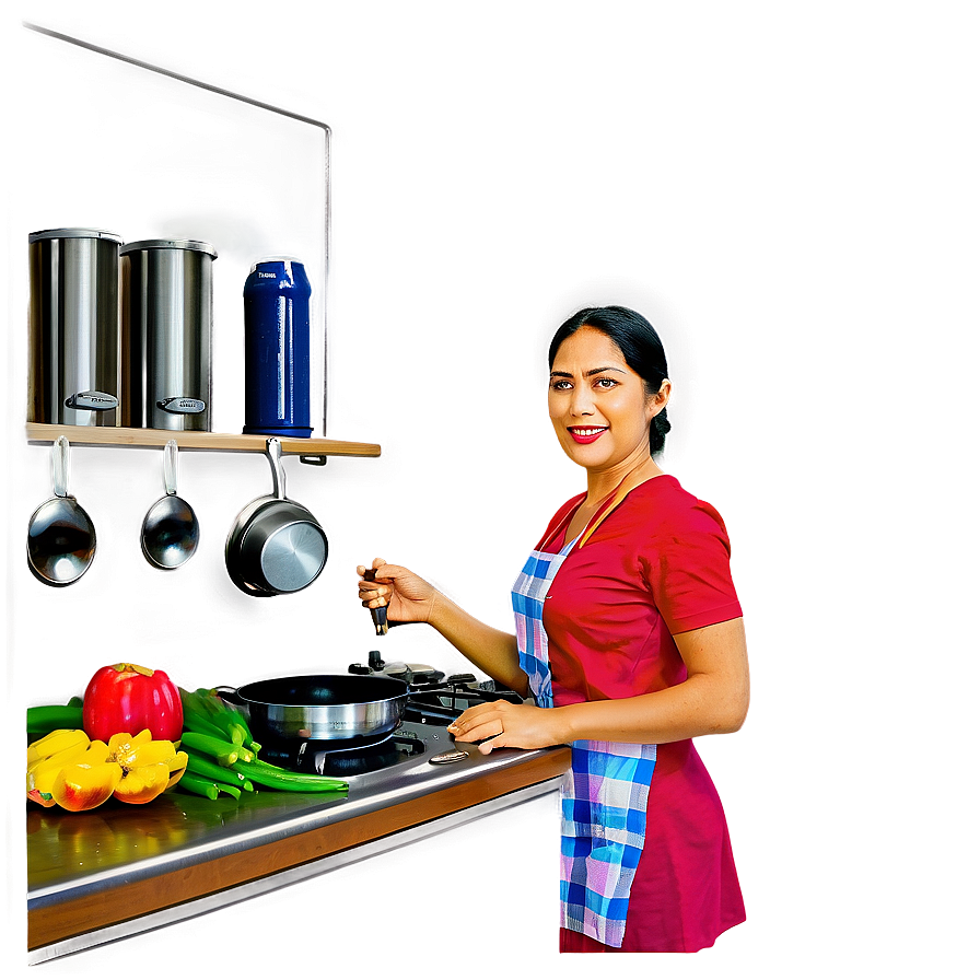 Lady In Kitchen Png 06112024