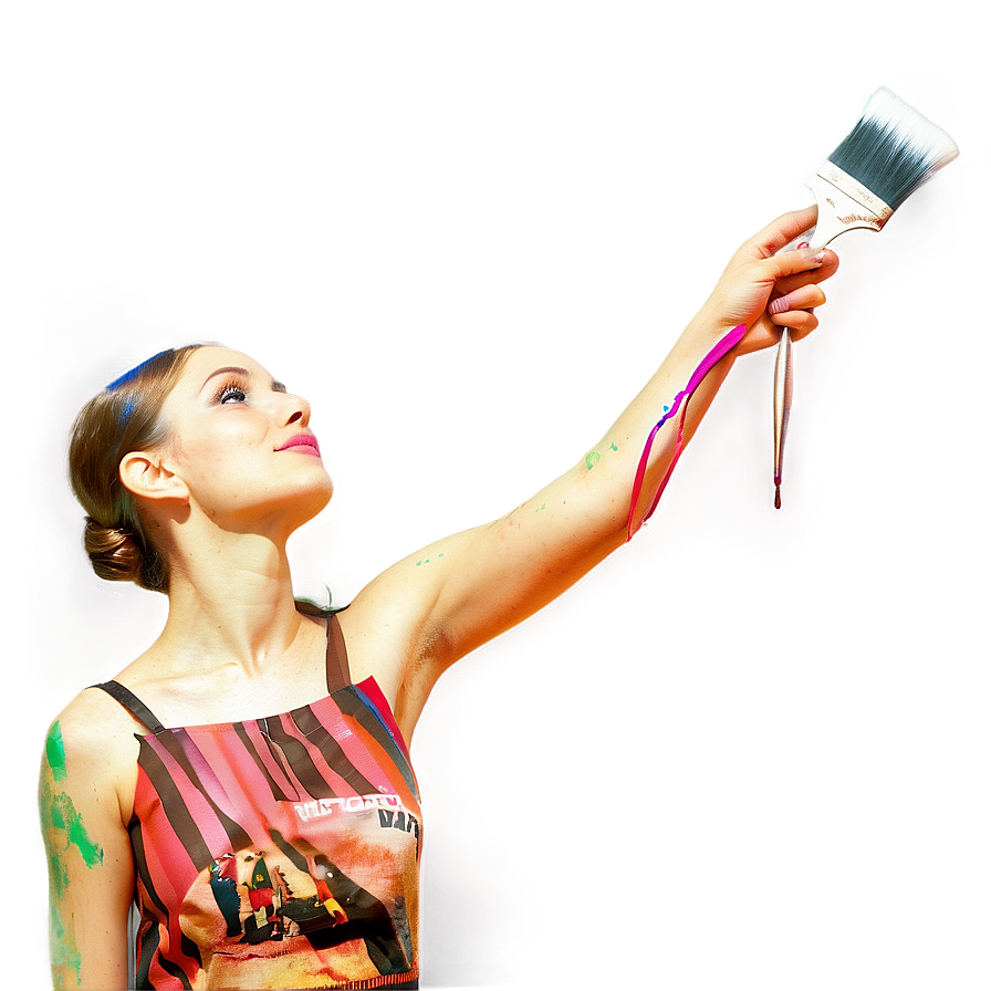 Lady With Paintbrush Png 38