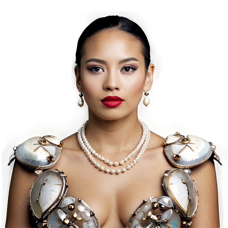 Lady With Pearls Png Nnk