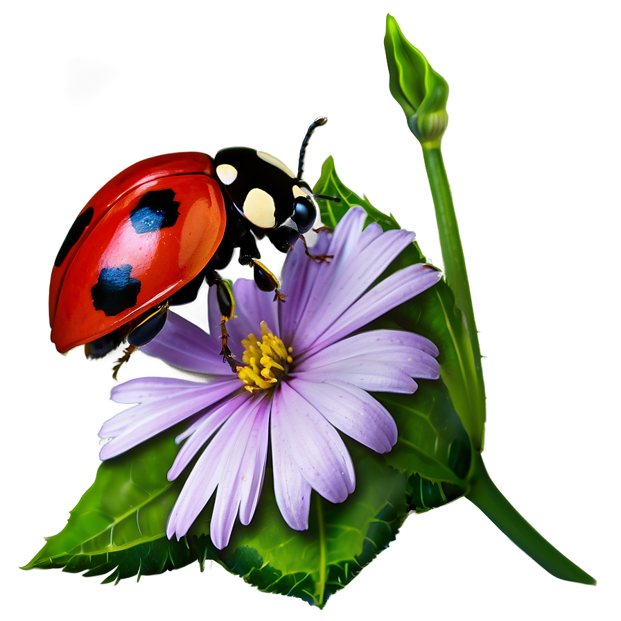 Ladybug On Flower Png 18