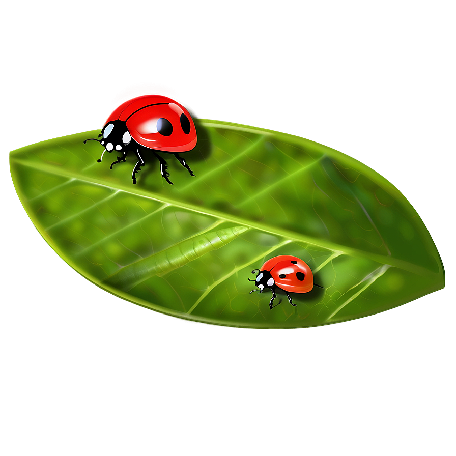 Ladybug On Leaf Png 69