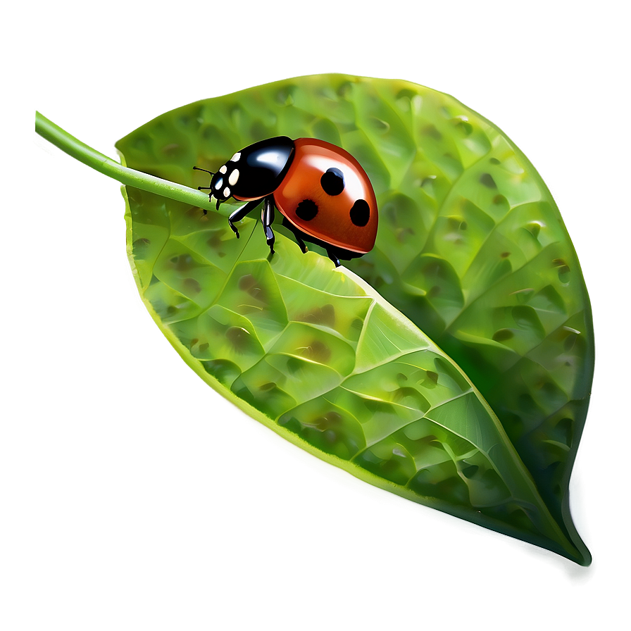 Ladybug On Leaf Png Kwm85