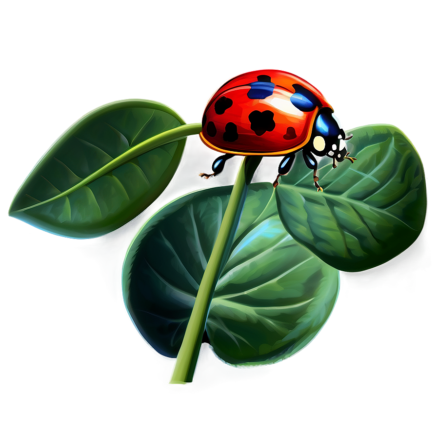 Ladybug On Petal Png 20