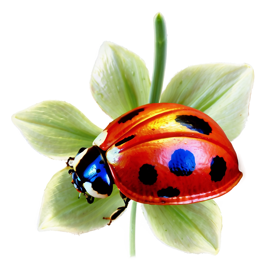 Ladybug On Petal Png Yaj