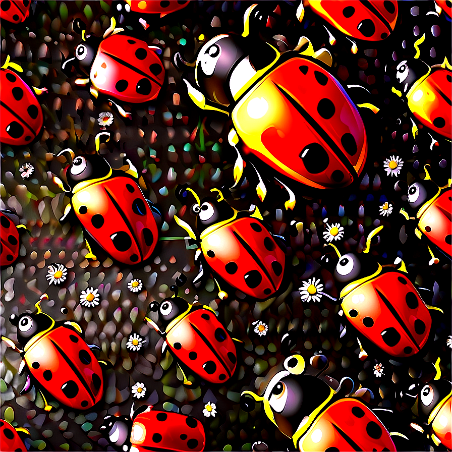 Ladybug Pattern Background Png 05242024