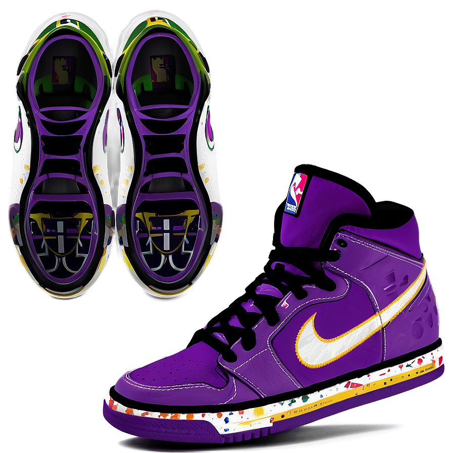 Lakers Custom Shoes Png 05212024