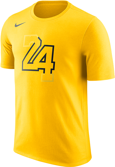 Lakers Yellow T Shirt Number24