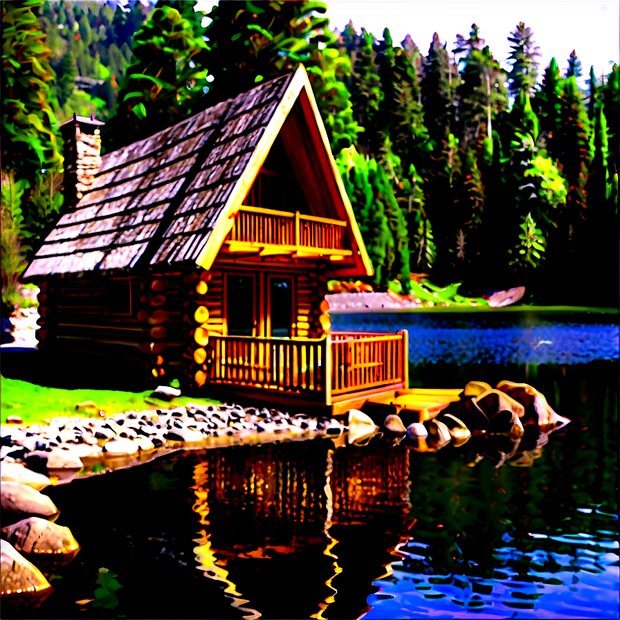 Lakeside Log Cabin Escape Png 06122024