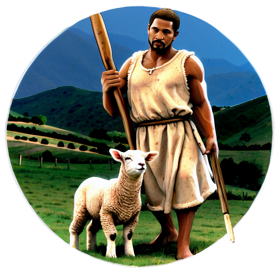 Lamb And Shepherd Png Fcx81