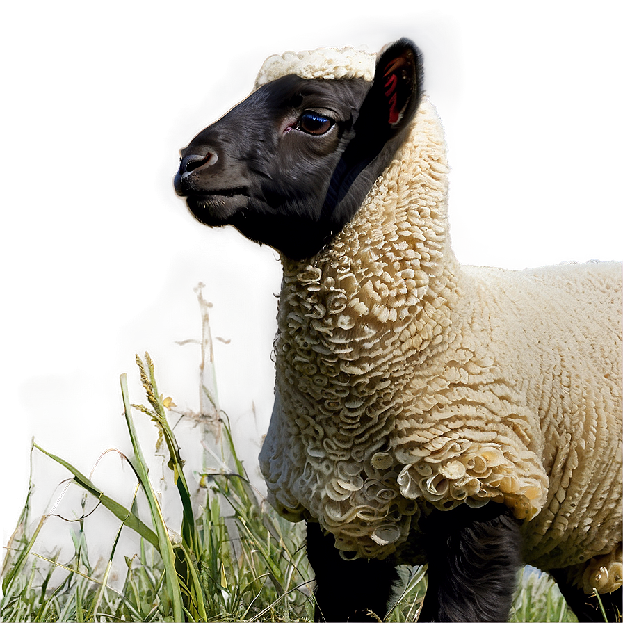 Lamb In Meadow Png Rhm26