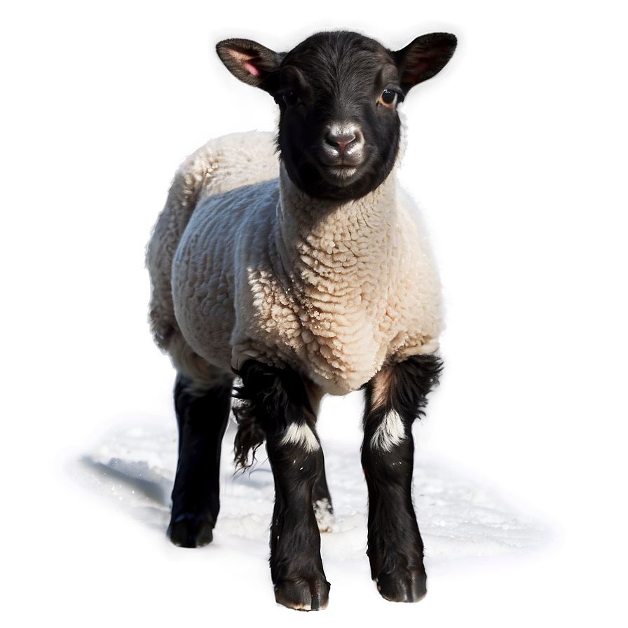 Lamb In Snow Png 06202024