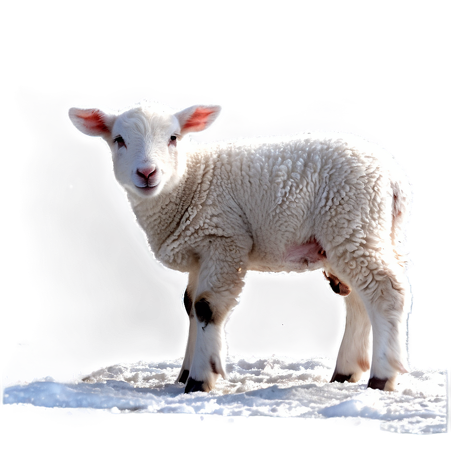 Lamb In Snow Png Ldb14