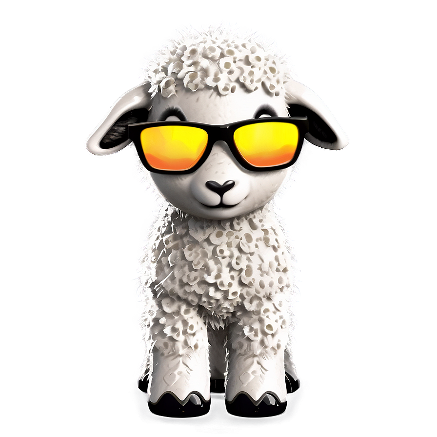 Lamb With Sunglasses Png Qsd60