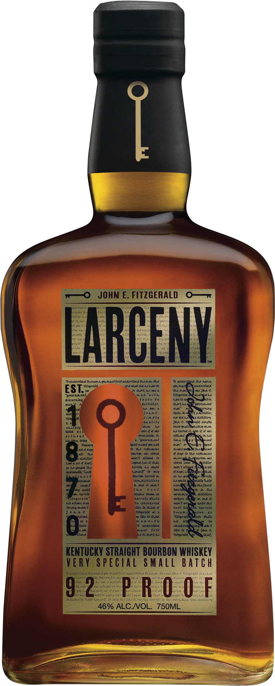 Larceny Bourbon Whiskey Bottle