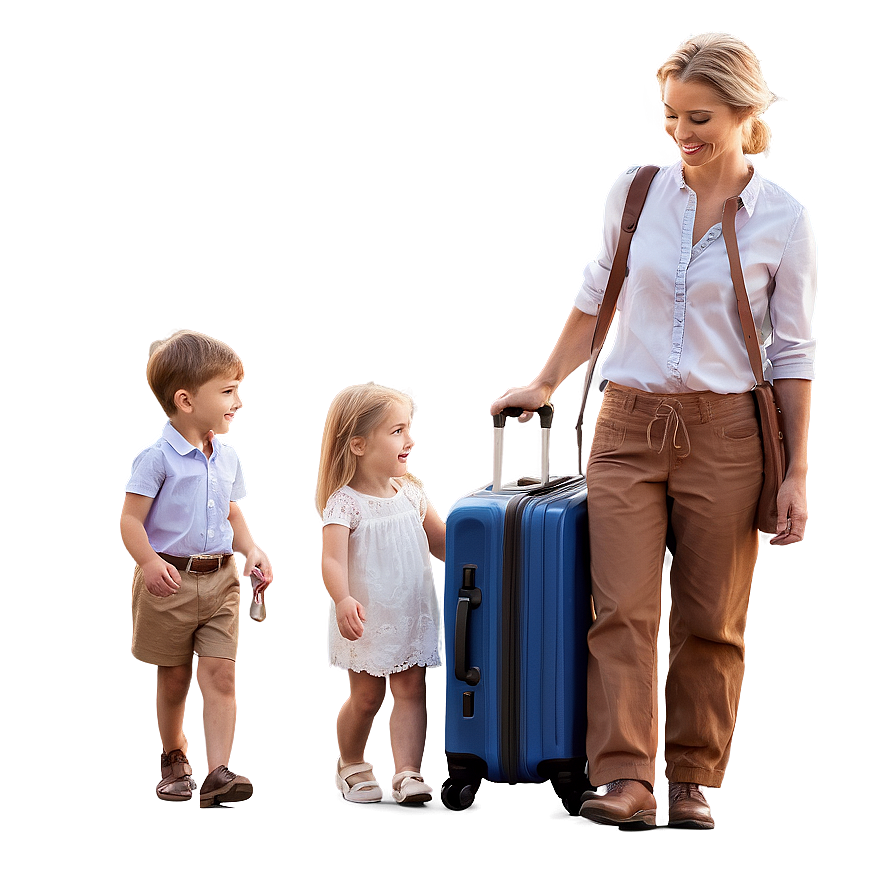 Large Family Suitcase Png 20