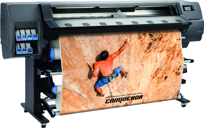 Large Format Printer Printing Climbing Poster