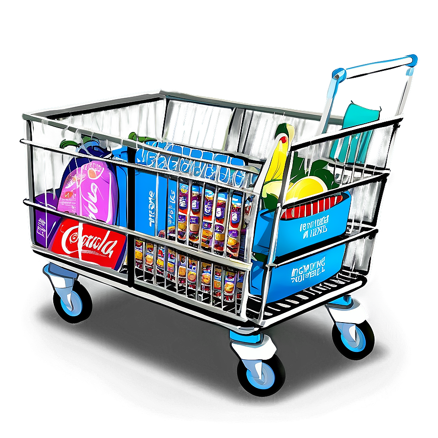 Large Grocery Cart Png Cdr58