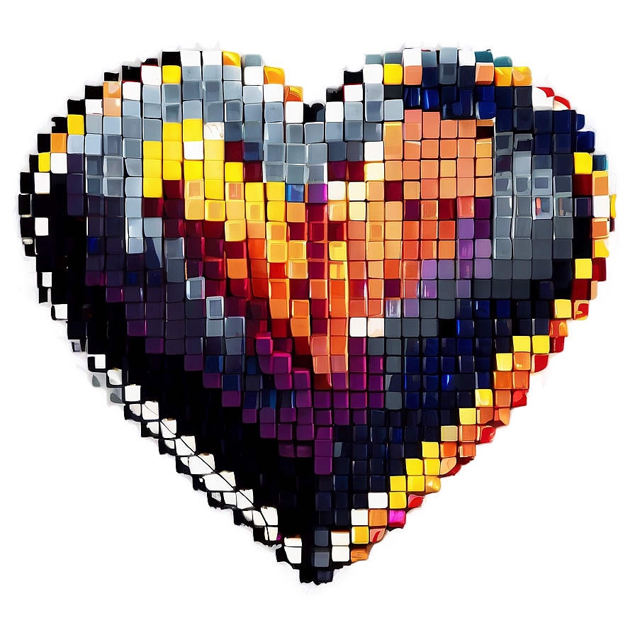 Large Pixel Heart Png 24