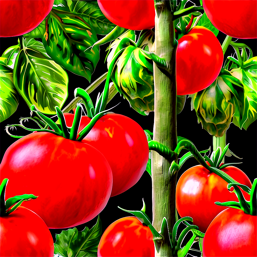 Large Tomato Plant Png Mra