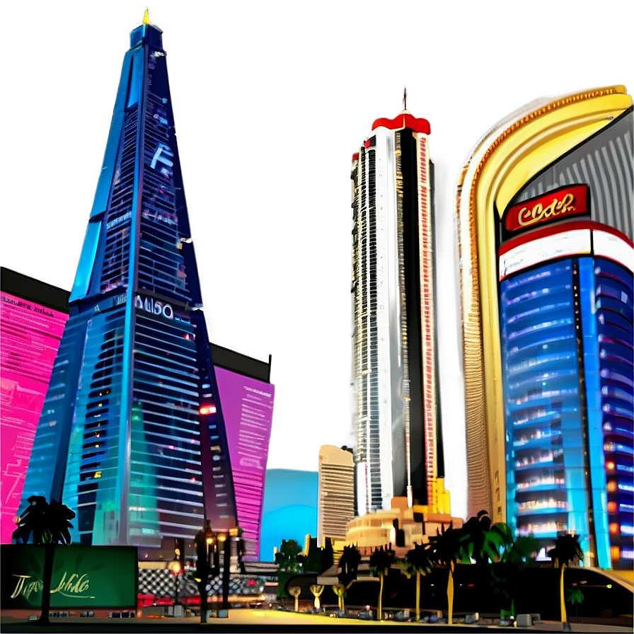 Las Vegas Urban Skyline Png Pwj