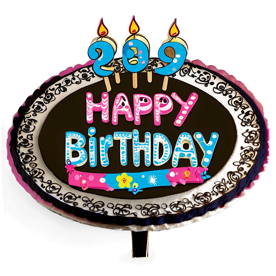 Laser Cut Happy Birthday Cake Topper Png Qfh