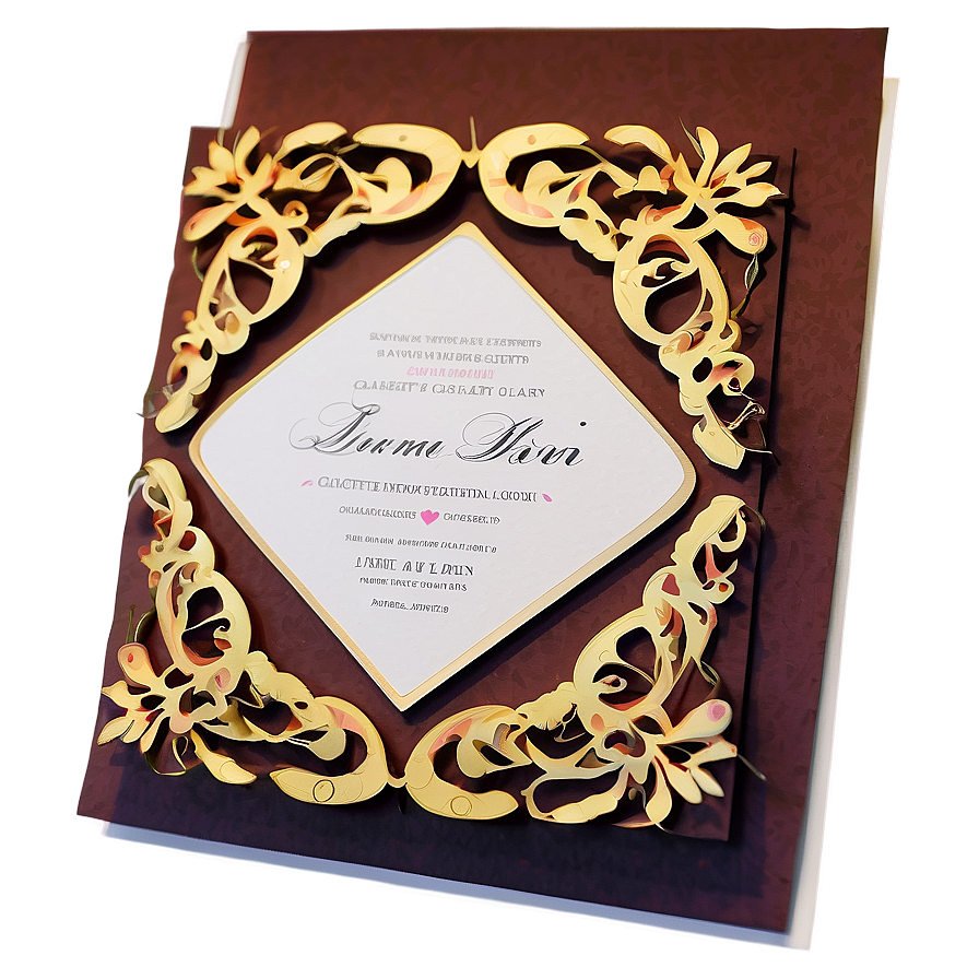 Laser Cut Wedding Invitation Png 54