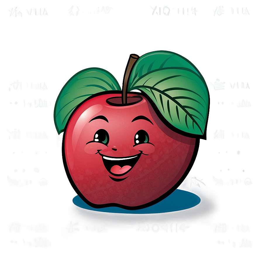 Laughing Apple Cartoon Png Bqk