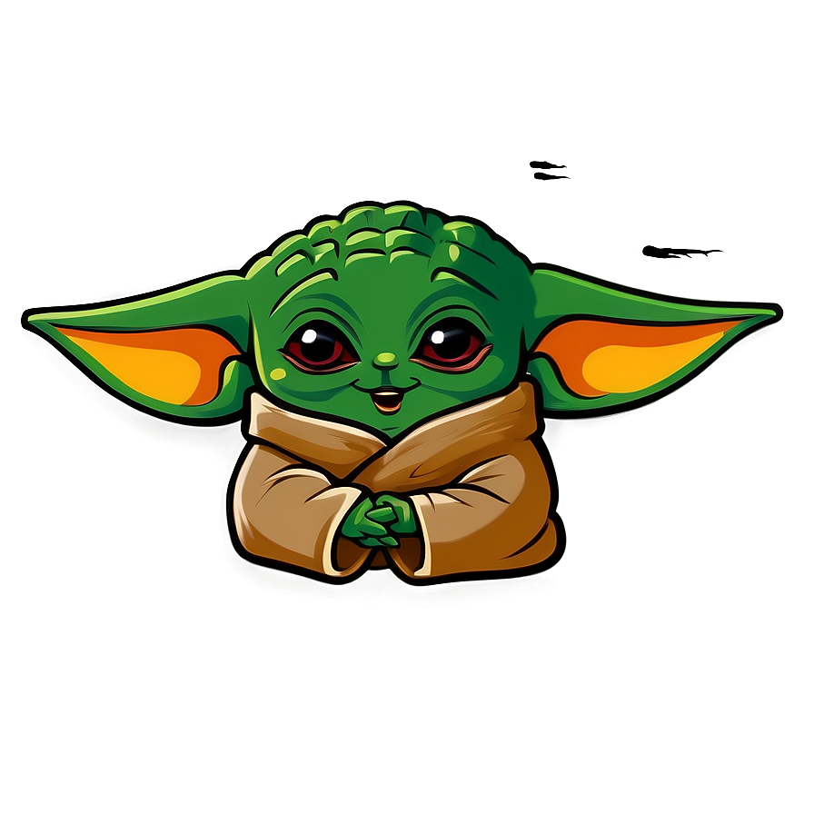 Laughing Baby Yoda Cartoon Png 06252024