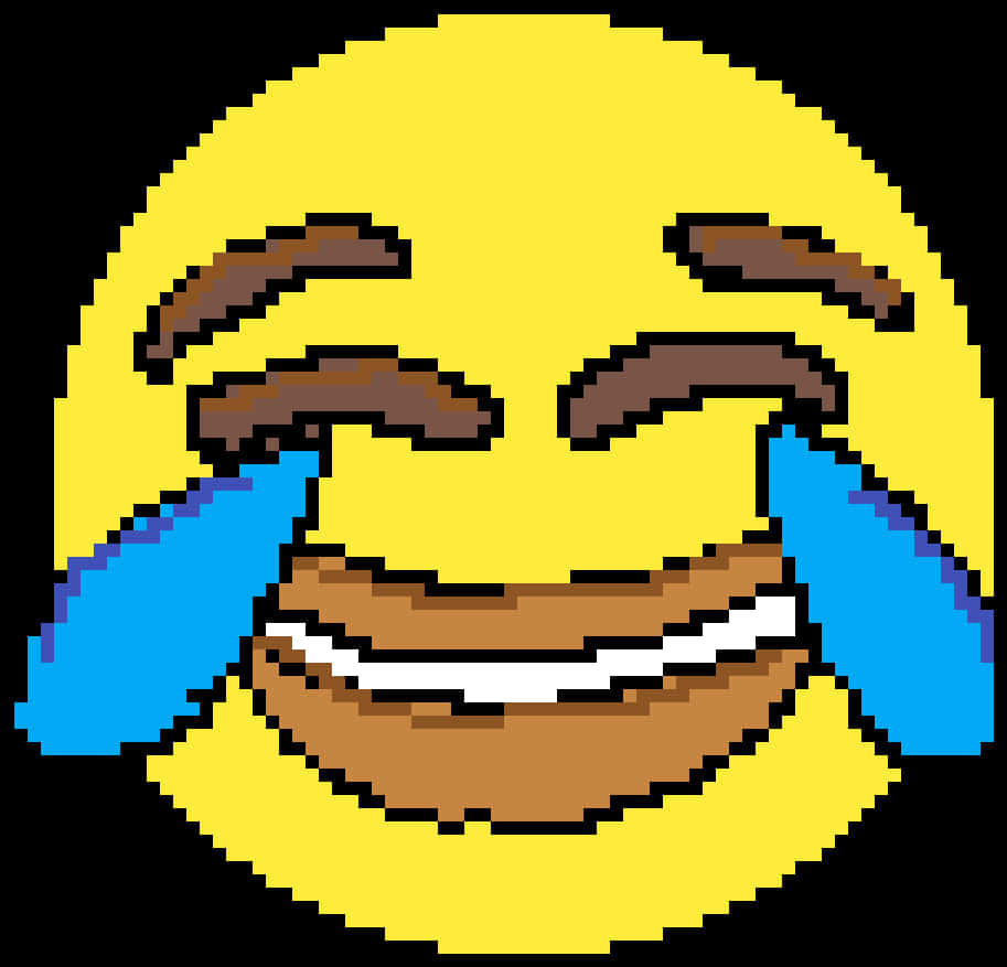 Laughing Emoji With Tears Pixel Art.png