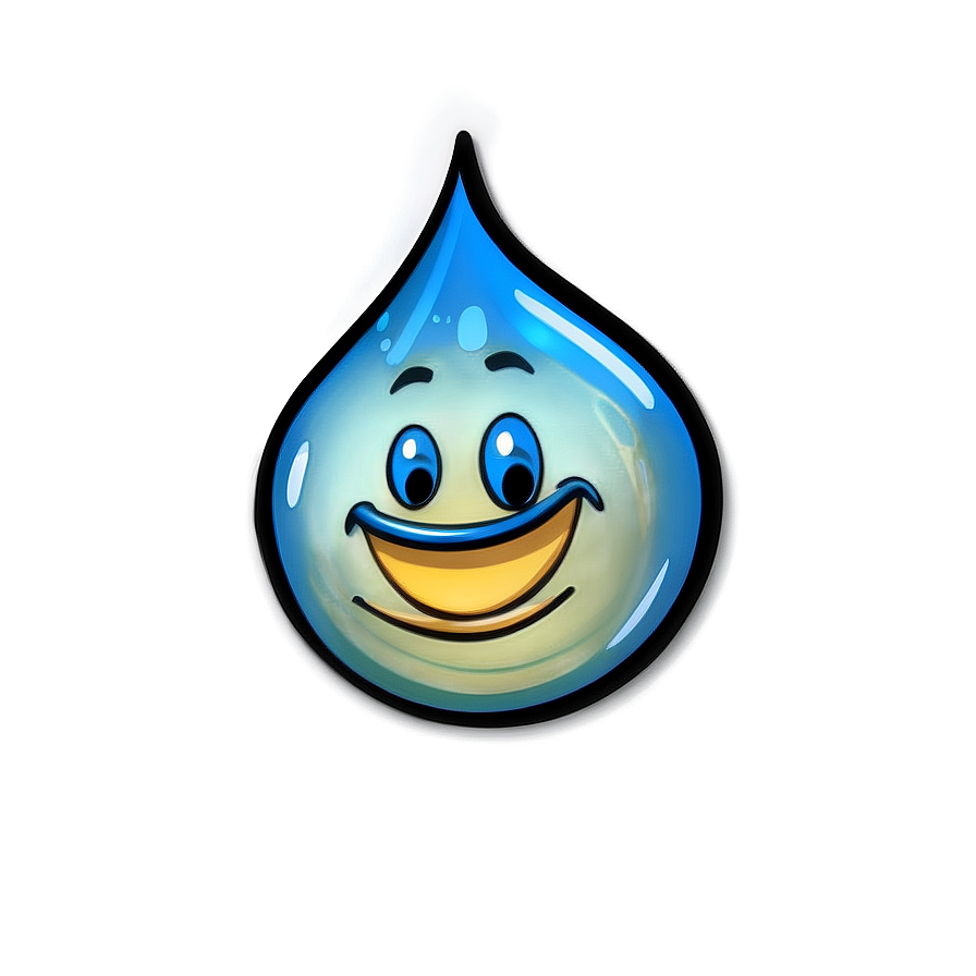 Laughing Water Drop Cartoon Png 06272024